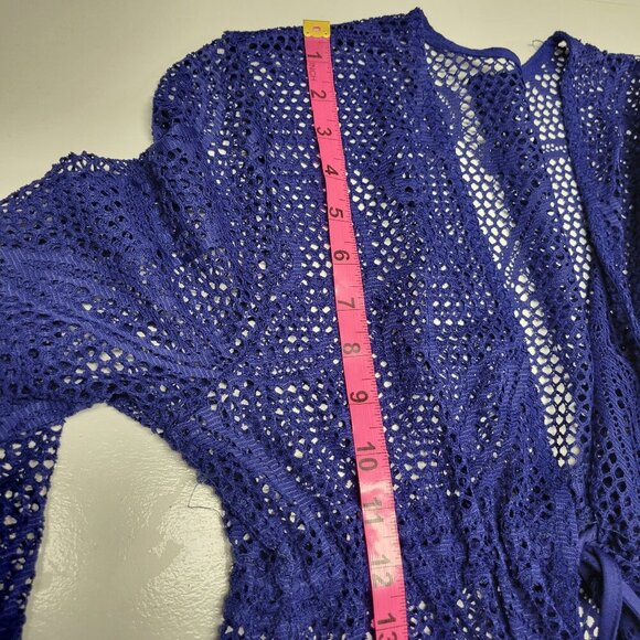 Lace Kimono with Drawstring Waist Crochet Lace Cardigans - Picture 11 of 11